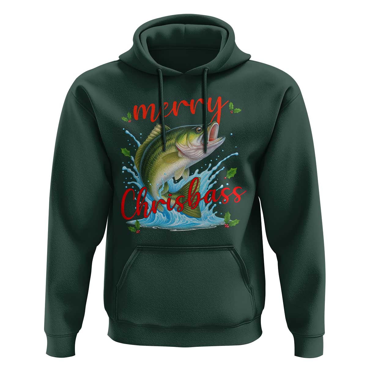 Bass Fish Christmas Hoodie Merry Chrisbass - Wonder Print Shop