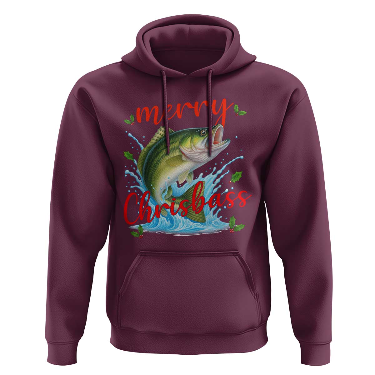 Bass Fish Christmas Hoodie Merry Chrisbass - Wonder Print Shop