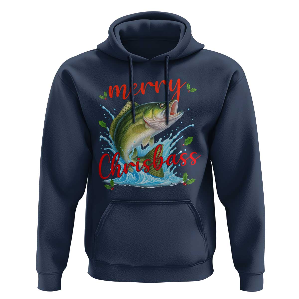 Bass Fish Christmas Hoodie Merry Chrisbass - Wonder Print Shop