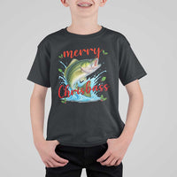 Bass Fish Christmas T Shirt For Kid Merry Chrisbass - Wonder Print Shop