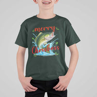Bass Fish Christmas T Shirt For Kid Merry Chrisbass - Wonder Print Shop