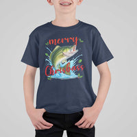 Bass Fish Christmas T Shirt For Kid Merry Chrisbass - Wonder Print Shop