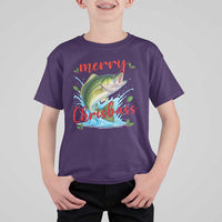 Bass Fish Christmas T Shirt For Kid Merry Chrisbass - Wonder Print Shop