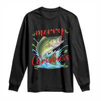 Bass Fish Christmas Long Sleeve Shirt Merry Chrisbass - Wonder Print Shop