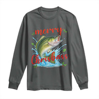 Bass Fish Christmas Long Sleeve Shirt Merry Chrisbass - Wonder Print Shop