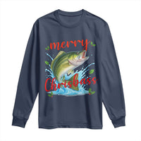 Bass Fish Christmas Long Sleeve Shirt Merry Chrisbass - Wonder Print Shop