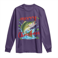 Bass Fish Christmas Long Sleeve Shirt Merry Chrisbass - Wonder Print Shop