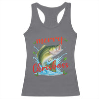 Bass Fish Christmas Racerback Tank Top Merry Chrisbass - Wonder Print Shop