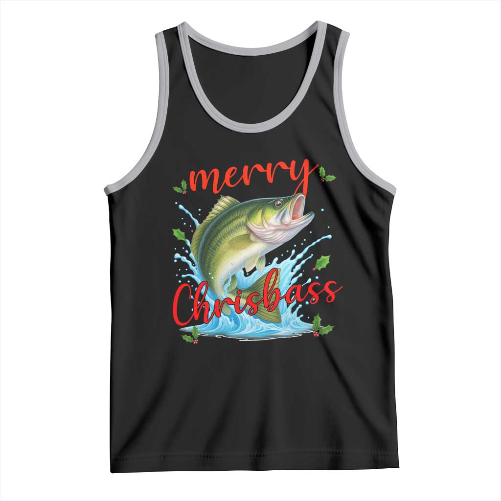 Bass Fish Christmas Tank Top Merry Chrisbass - Wonder Print Shop