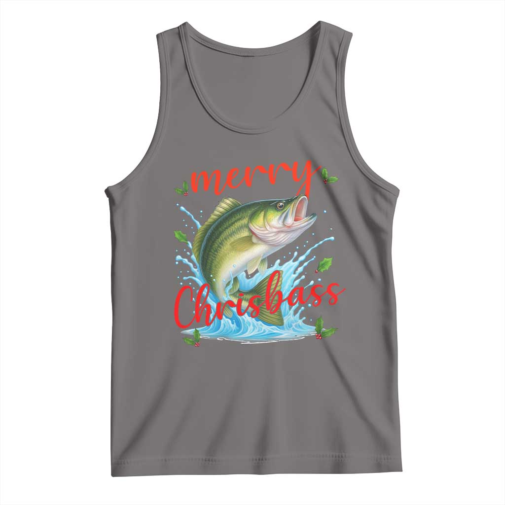 Bass Fish Christmas Tank Top Merry Chrisbass - Wonder Print Shop