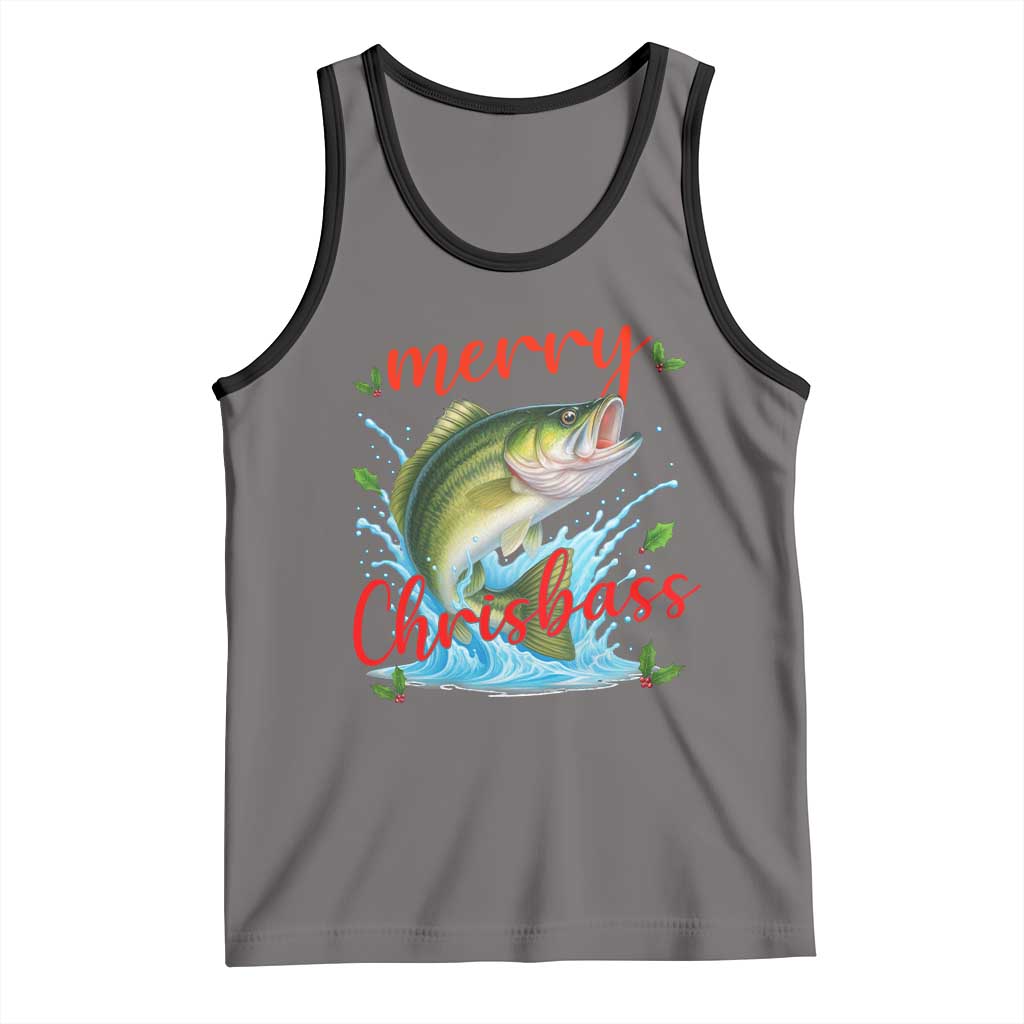Bass Fish Christmas Tank Top Merry Chrisbass - Wonder Print Shop