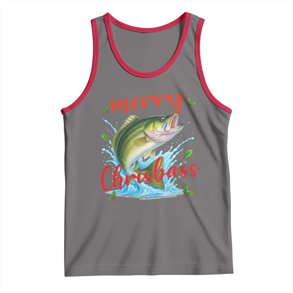 Bass Fish Christmas Tank Top Merry Chrisbass - Wonder Print Shop