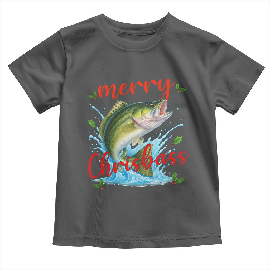 Bass Fish Christmas Toddler T Shirt Merry Chrisbass - Wonder Print Shop
