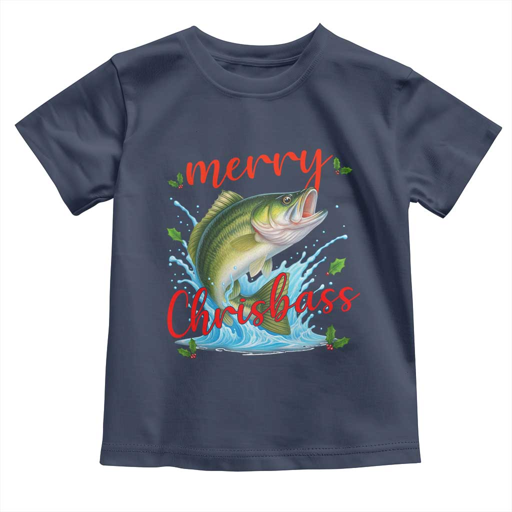 Bass Fish Christmas Toddler T Shirt Merry Chrisbass - Wonder Print Shop