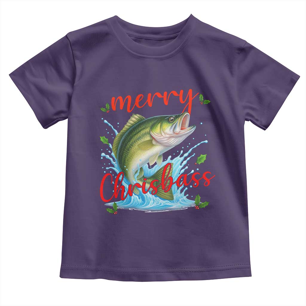 Bass Fish Christmas Toddler T Shirt Merry Chrisbass - Wonder Print Shop