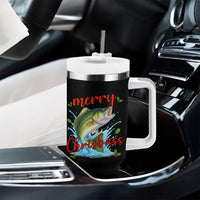 Bass Fish Christmas Tumbler With Handle Merry Chrisbass - Wonder Print Shop