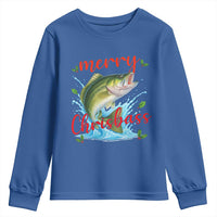 Bass Fish Christmas Youth Sweatshirt Merry Chrisbass - Wonder Print Shop