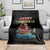 Santa Fishing Christmas Throw Blanket Funny Fisherman Merry Chrisbass Xmas - Wonder Print Shop