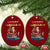 Santa Fishing Xmas Ceramic Ornament Funny Fisherman Merry Chrisbass Xmas - Wonder Print Shop