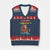 Santa Fishing Xmas V-Neck Knit Sweater Vest Funny Fisherman Merry Chrisbass Xmas - Wonder Print Shop