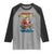 Santa Fishing Christmas Raglan Shirt Funny Fisherman Merry Chrisbass Xmas - Wonder Print Shop