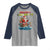 Santa Fishing Christmas Raglan Shirt Funny Fisherman Merry Chrisbass Xmas - Wonder Print Shop