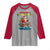 Santa Fishing Christmas Raglan Shirt Funny Fisherman Merry Chrisbass Xmas - Wonder Print Shop