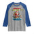 Santa Fishing Christmas Raglan Shirt Funny Fisherman Merry Chrisbass Xmas - Wonder Print Shop
