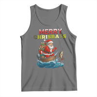 Santa Fishing Christmas Tank Top Funny Fisherman Merry Chrisbass Xmas - Wonder Print Shop