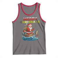 Santa Fishing Christmas Tank Top Funny Fisherman Merry Chrisbass Xmas - Wonder Print Shop