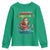 Santa Fishing Christmas Youth Sweatshirt Funny Fisherman Merry Chrisbass Xmas - Wonder Print Shop
