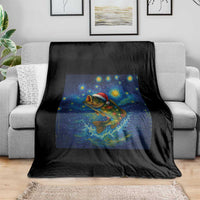 Bass Fish Christmas Throw Blanket Starry Night Fishing Van Gogh - Wonder Print Shop