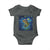 Bass Fish Christmas Baby Onesie Starry Night Fishing Van Gogh - Wonder Print Shop