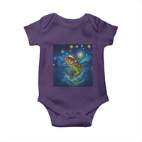 Bass Fish Christmas Baby Onesie Starry Night Fishing Van Gogh - Wonder Print Shop
