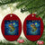 Bass Fish Xmas Ceramic Ornament Starry Night Fishing Van Gogh - Wonder Print Shop