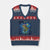 Bass Fish Xmas V-Neck Knit Sweater Vest Starry Night Fishing Van Gogh - Wonder Print Shop