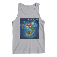 Bass Fish Christmas Tank Top Starry Night Fishing Van Gogh - Wonder Print Shop