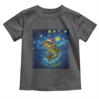Bass Fish Christmas Toddler T Shirt Starry Night Fishing Van Gogh - Wonder Print Shop