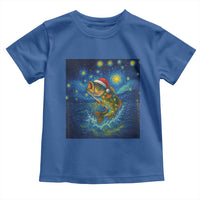 Bass Fish Christmas Toddler T Shirt Starry Night Fishing Van Gogh - Wonder Print Shop