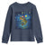 Bass Fish Christmas Youth Sweatshirt Starry Night Fishing Van Gogh - Wonder Print Shop