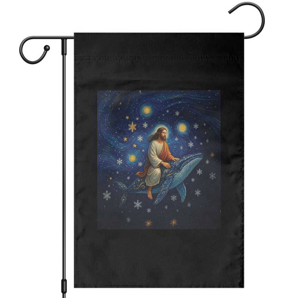Jesus Christian Garden Flag Stary Night Van Gogh Christmas - Wonder Print Shop