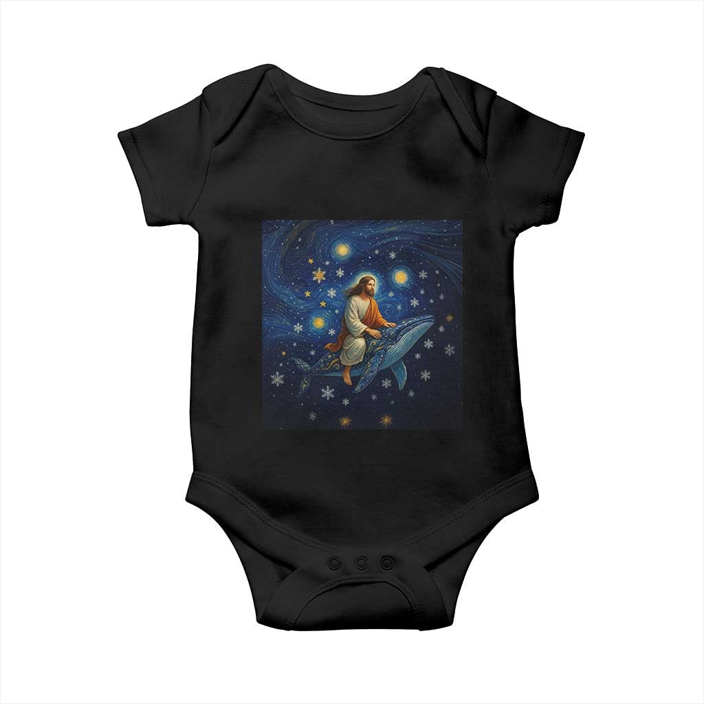 Jesus Christian Baby Onesie Stary Night Van Gogh Christmas - Wonder Print Shop