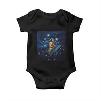 Jesus Christian Baby Onesie Stary Night Van Gogh Christmas - Wonder Print Shop