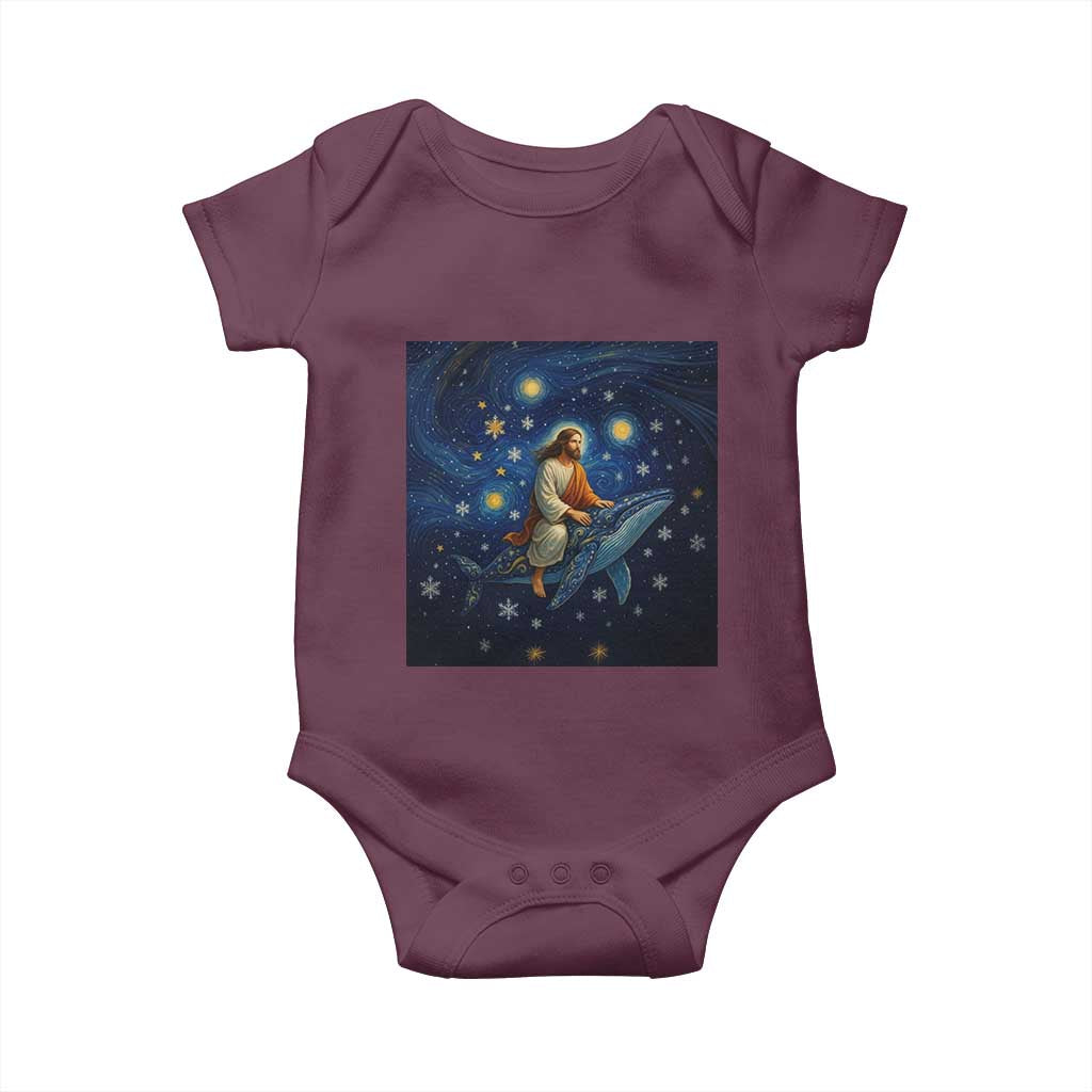 Jesus Christian Baby Onesie Stary Night Van Gogh Christmas - Wonder Print Shop