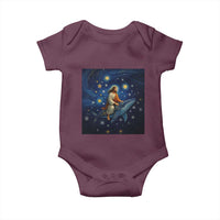 Jesus Christian Baby Onesie Stary Night Van Gogh Christmas - Wonder Print Shop