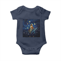 Jesus Christian Baby Onesie Stary Night Van Gogh Christmas - Wonder Print Shop