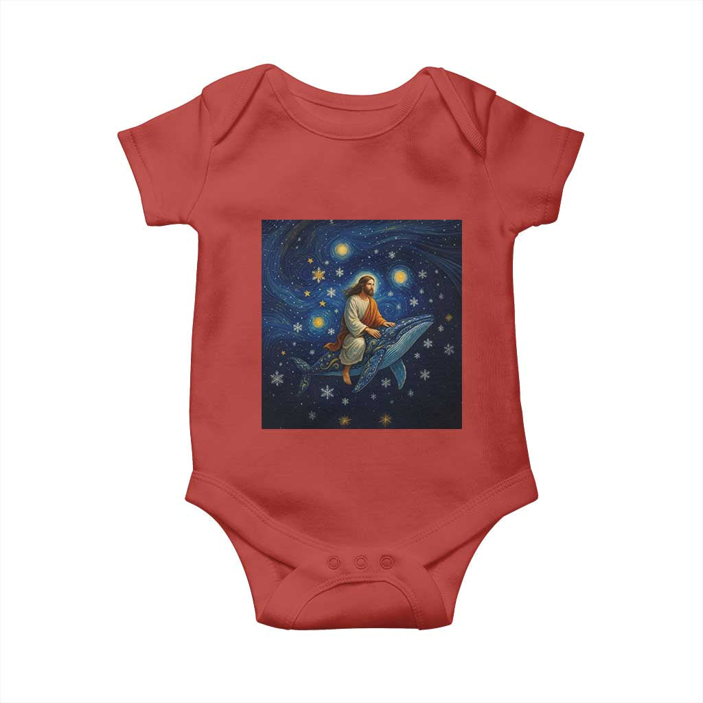 Jesus Christian Baby Onesie Stary Night Van Gogh Christmas - Wonder Print Shop