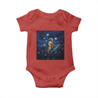 Jesus Christian Baby Onesie Stary Night Van Gogh Christmas - Wonder Print Shop