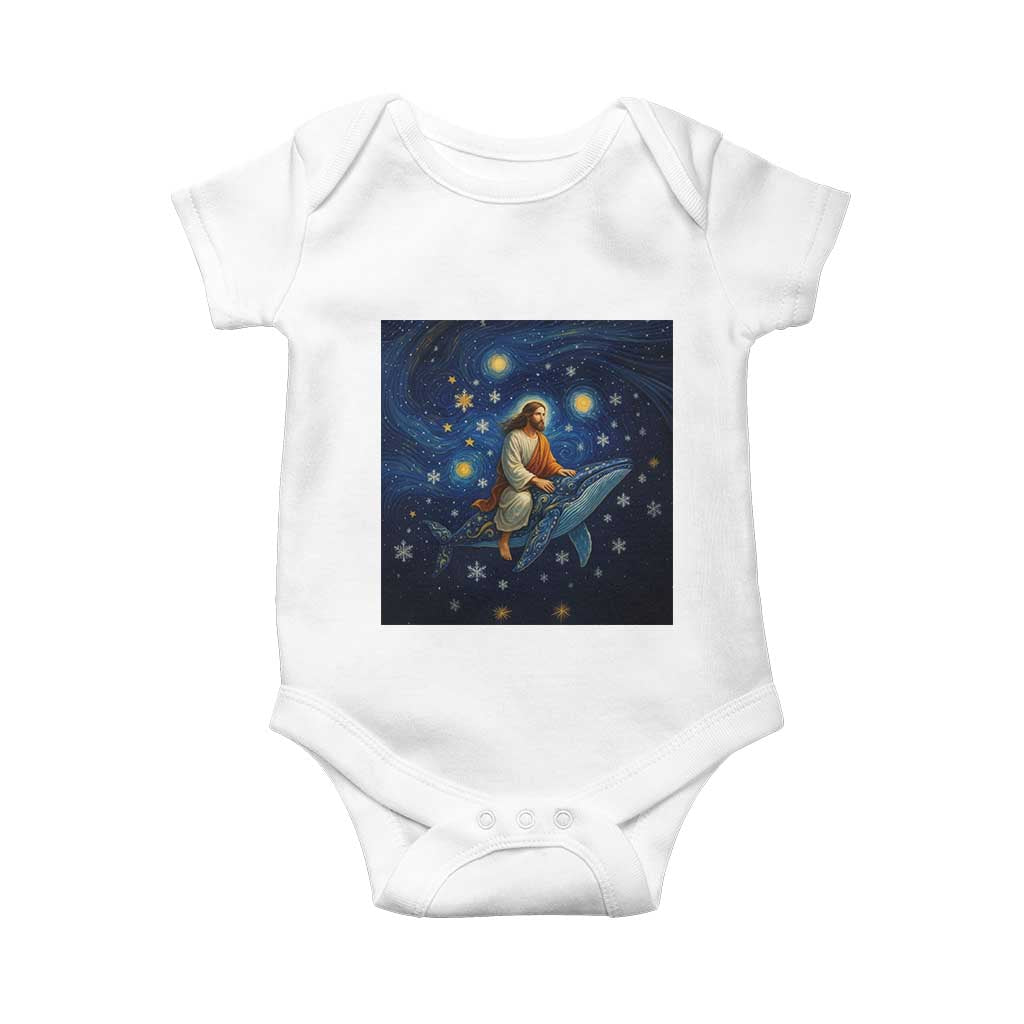 Jesus Christian Baby Onesie Stary Night Van Gogh Christmas - Wonder Print Shop