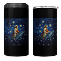 Jesus Christian 4 in 1 Can Cooler Tumbler Stary Night Van Gogh Christmas - Wonder Print Shop